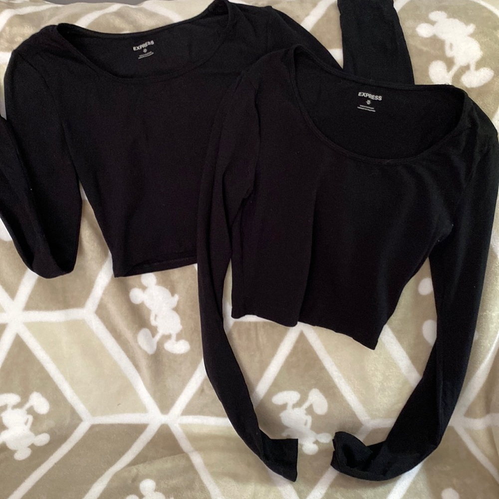 2 express long sleeve crops
